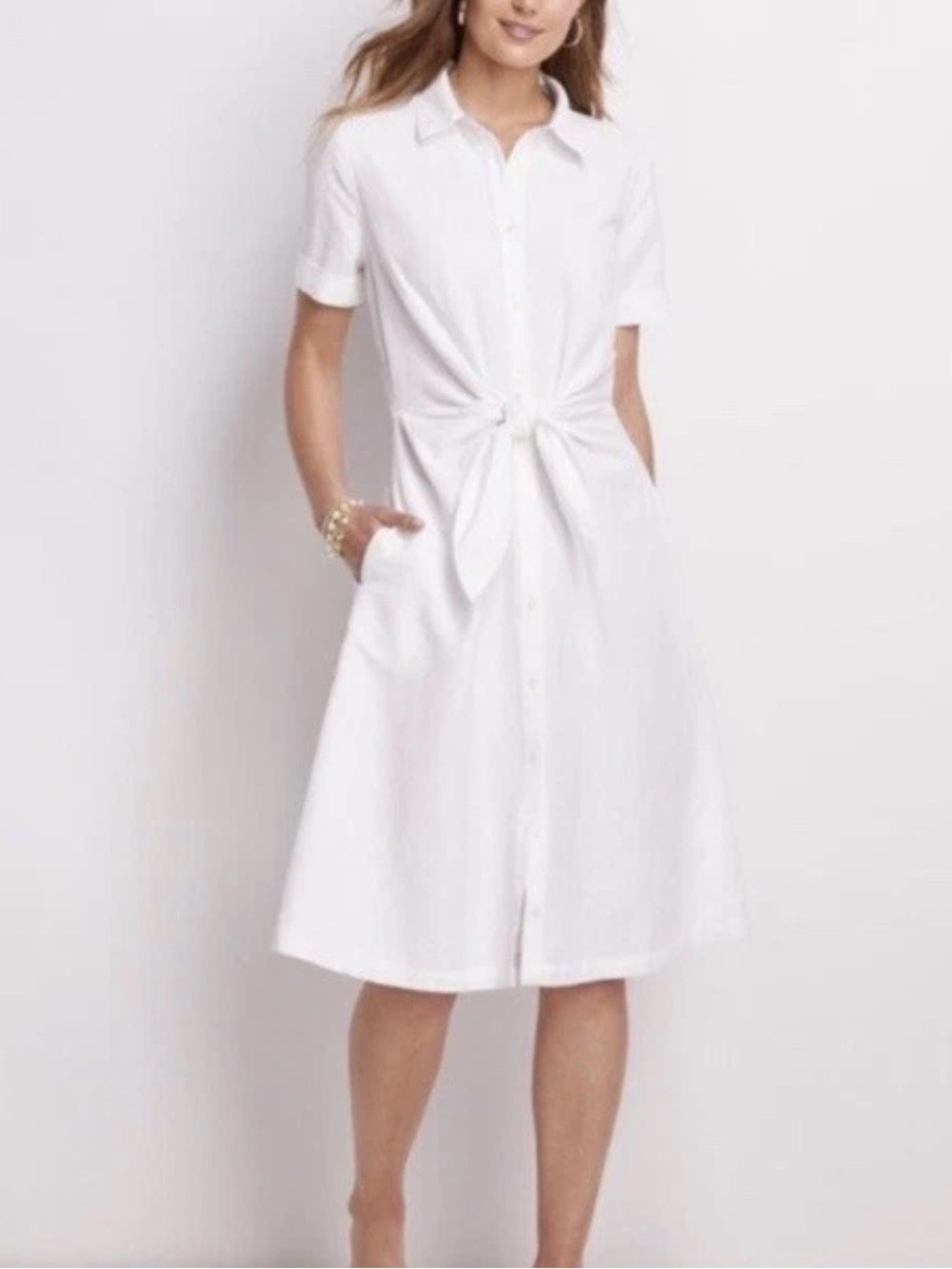 Vineyard Vines Tie Front Linen Dress NWT